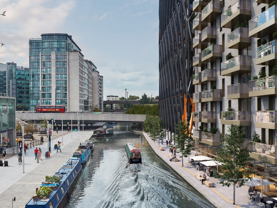 3 Canalside Walk with the canal, Merchant Square