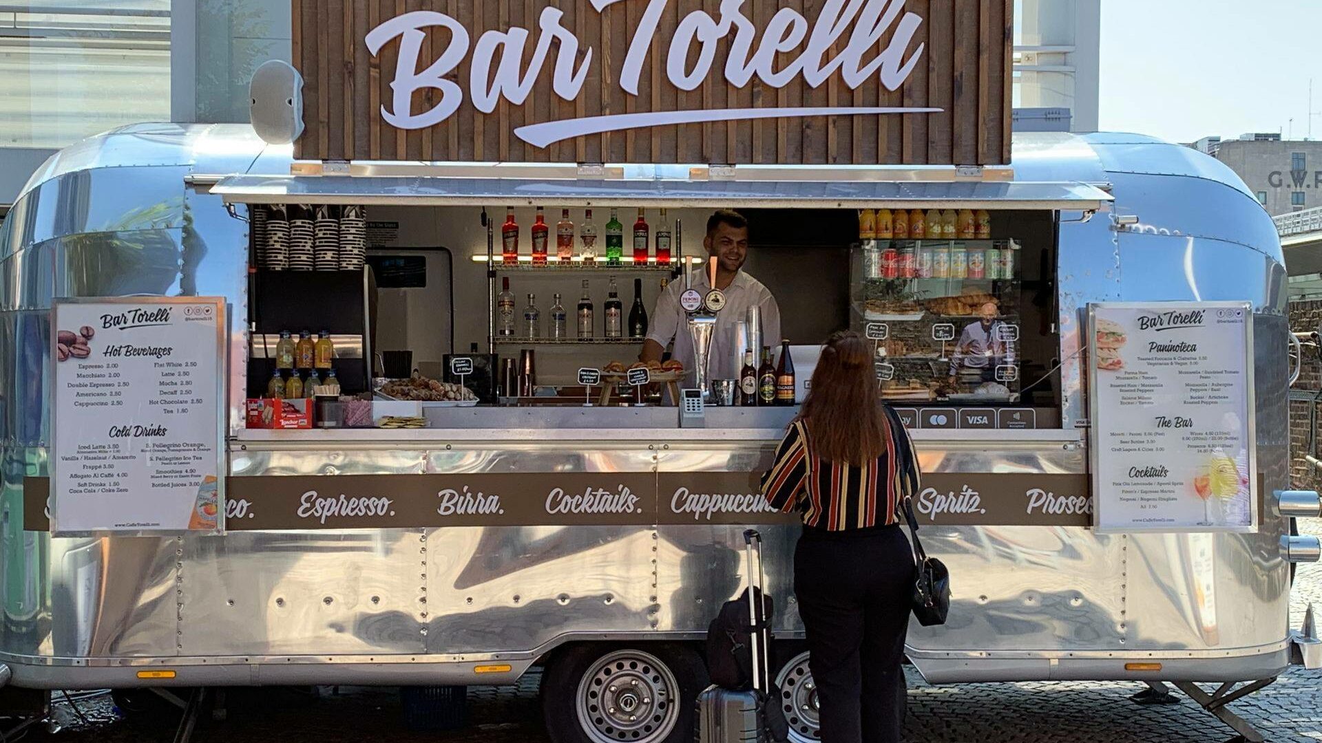 Bar Torelli Airstream food truck, Merchant Square Paddington