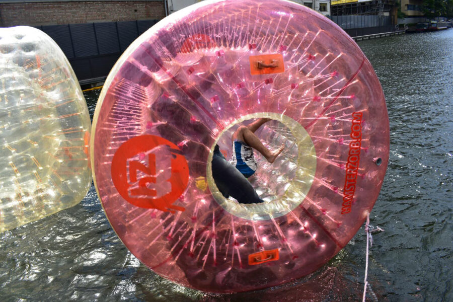 Canal Zorbing at Merchant Square