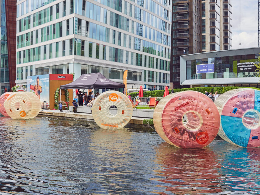 Canal Zorbing at Merchant Square