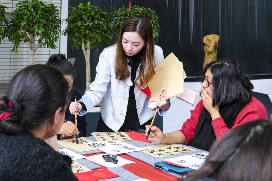 Chinese Calligraphy Workshop at Merchant Square, Paddington