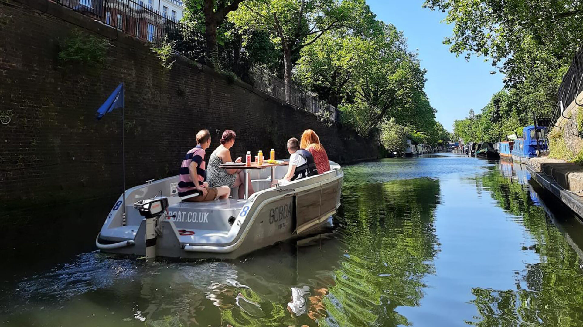 GoBoat self-drive electric boats for hire from Merchant Square