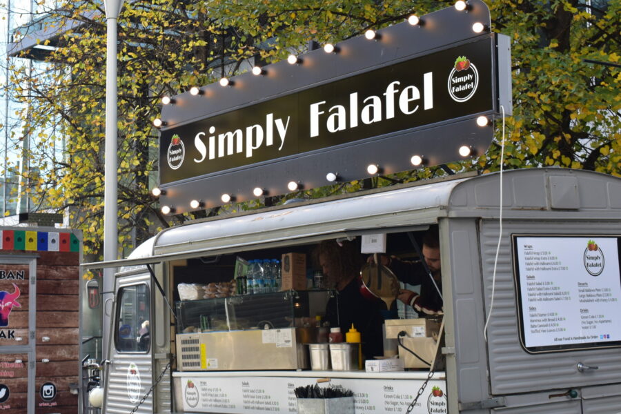 Simply Falafel street food at Merchant Square Paddington